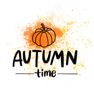 秋季英文装饰字花体字