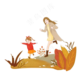 冬季出游手绘PNG