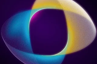 黄蓝抽象霓虹灯背景