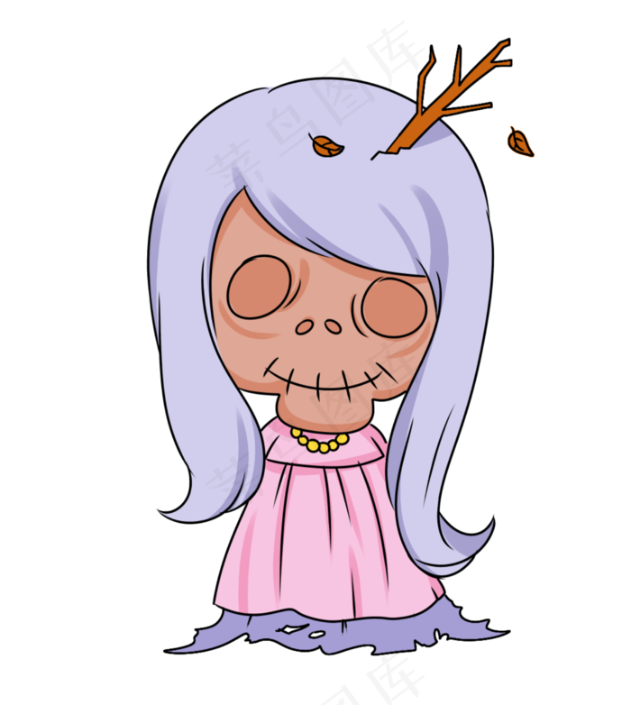 中元节僵尸怪物插画