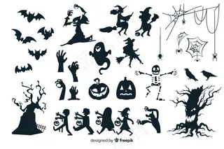 万圣节剪影系列