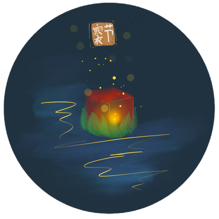 寒衣节莲花河灯