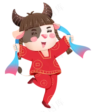 2021年春节牛年牛扭秧歌