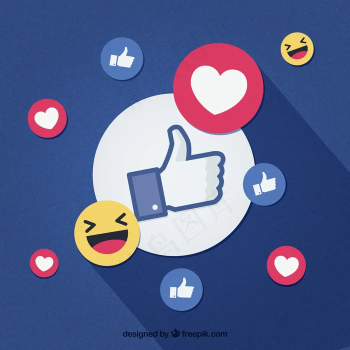 Facebook背景，喜欢和喜欢eps,ai矢量模版下载