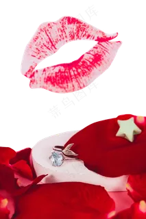 情人节钻戒红唇