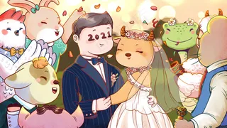 2021年喜庆牛年全家福