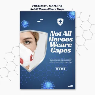 并不是所有的英雄都会穿有照片的斗篷海报模板