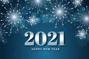 烟花2021新年背景
