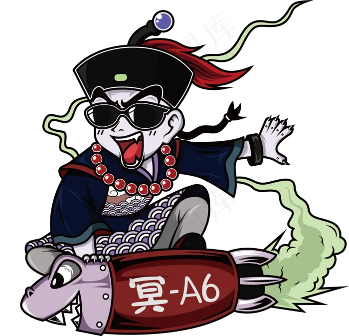 万圣节卡通僵尸导弹ai矢量模版下载