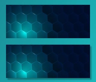 未来六边形抽象技术背景。