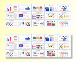 捆绑医疗服务信息图形演示幻灯片模板