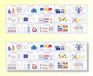 捆绑医疗服务信息图形演示幻灯片模板