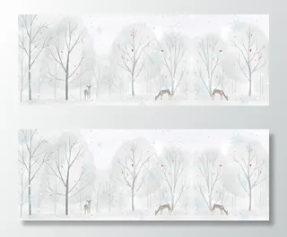 冬季白色文艺清新banner