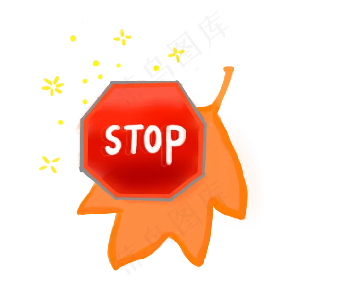 手绘秋天落叶(3000X2571(DPI:300))psd模版下载