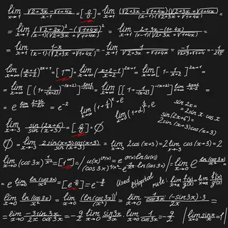 矢量背景与黑板上的白色数学符号