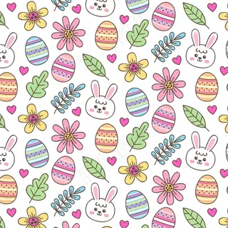 手绘复活节图案