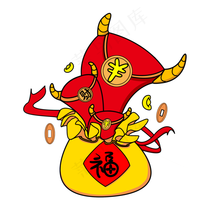 发红包 福袋(2000X2000(DPI:300))psd模版下载