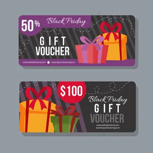 黑色星期五礼品券促销模板
