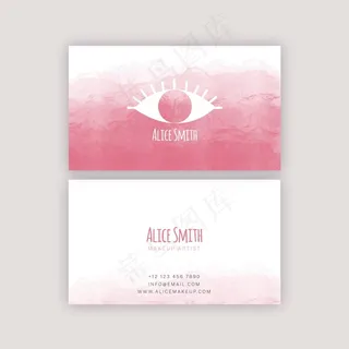 水彩画浸制名片