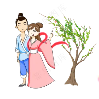 七夕牛郎织女鹊桥会