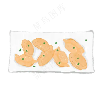 立冬吃饺子习俗元素