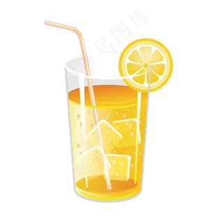 卡通手绘冰镇柠檬水,免抠元素 卡通手绘冰镇柠檬水,免抠元素
