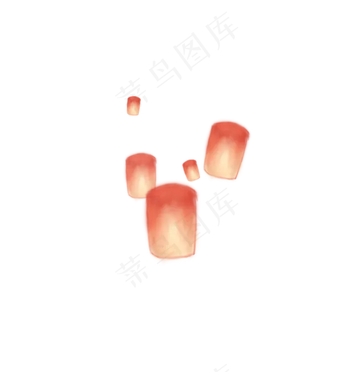 元宵节放飞孔明灯,免抠元素