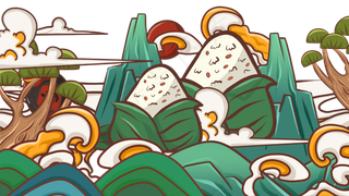 端午节国潮风古风卡通