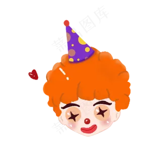 愚人节小丑开心表情免扣元素