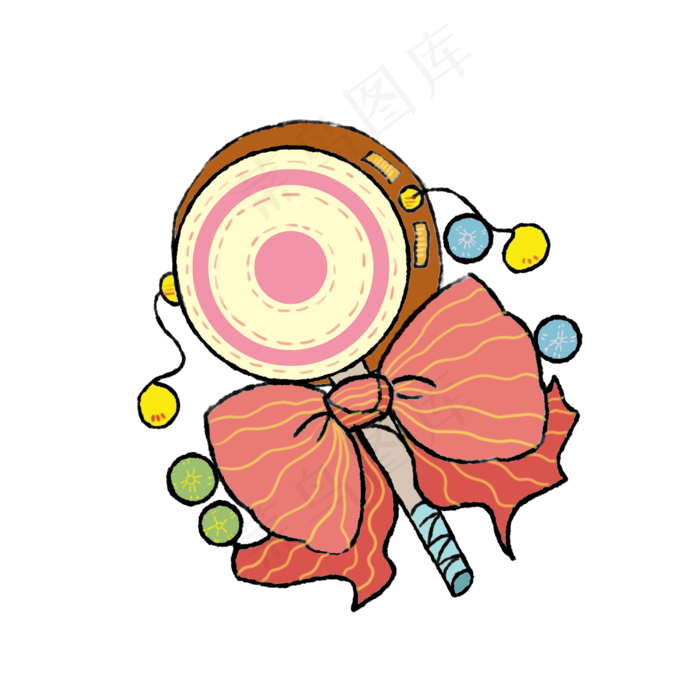 六一儿童节拨浪鼓(3000X3000(DPI:299))psd模版下载