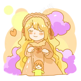 玩提线木偶的女孩