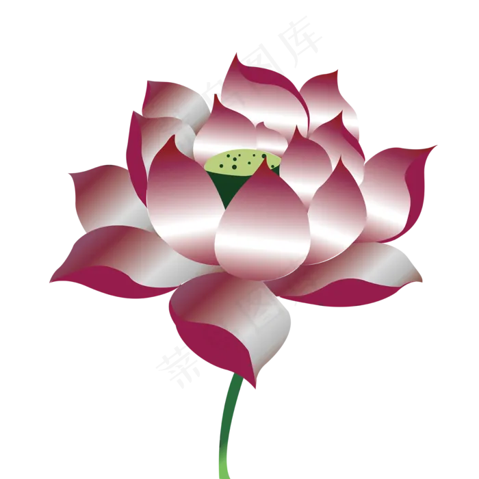 植物荷花色彩夏天简约ai矢量模版下载