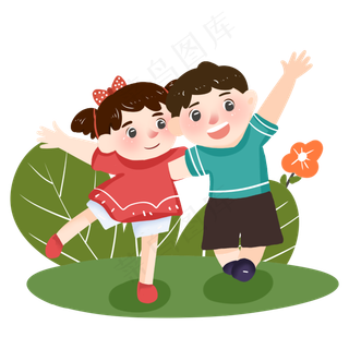 儿童节小朋友玩耍素材