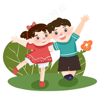 儿童节小朋友玩耍素材