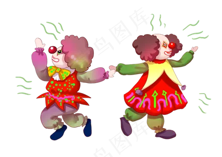 愚人节两个跳舞的小丑