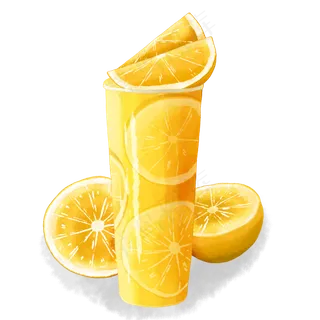 手绘橙子水果茶,免抠元素