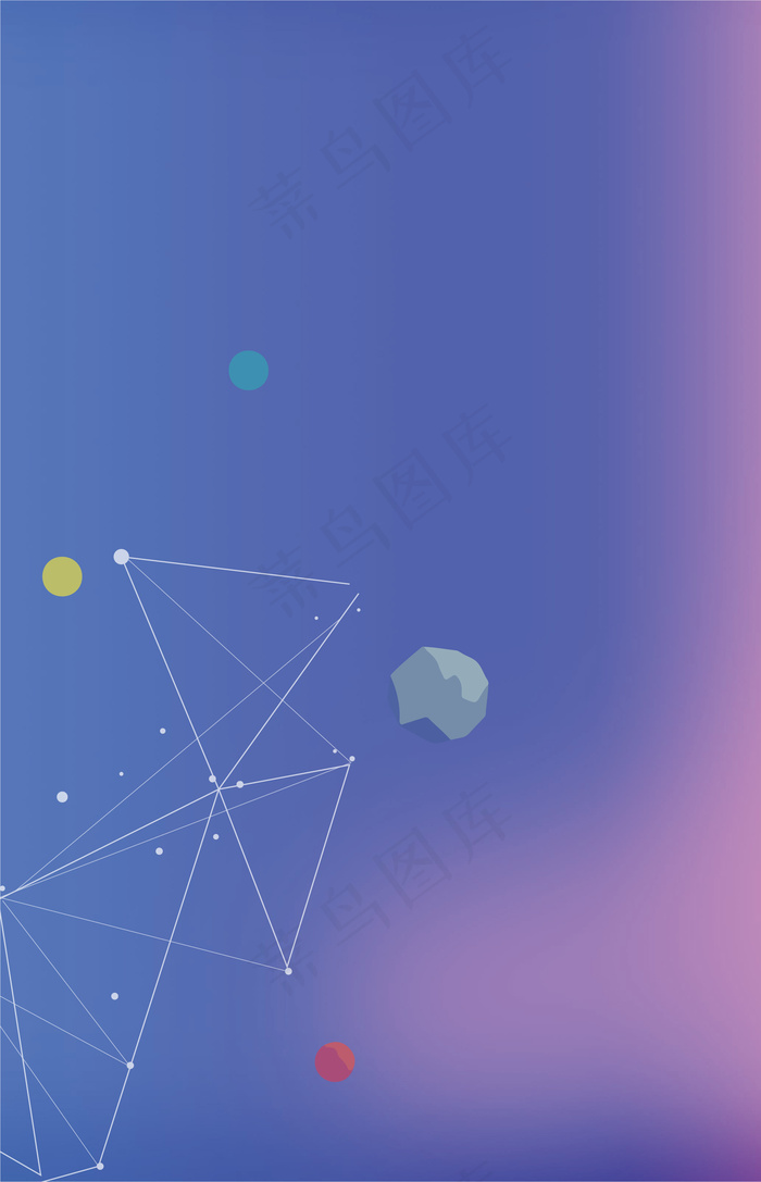 蓝色简约科技线条高清背景