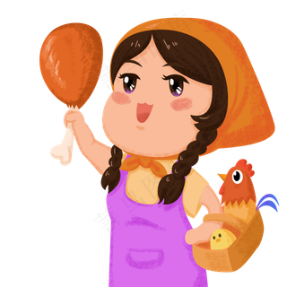 卡通劳动节职业人物之举手的养殖