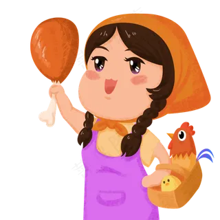 卡通劳动节职业人物之举手的养殖