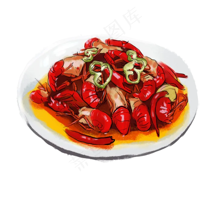 美味的小龙虾免抠图(2000X2000(DPI:300))psd模版下载