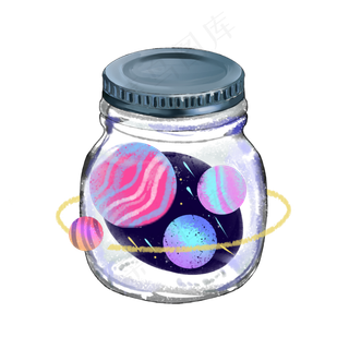 瓶子里的银河与星球