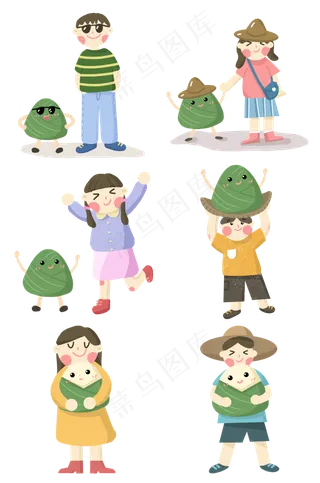 端午节小朋友们与粽子同乐