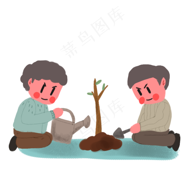 植树节小朋友形象