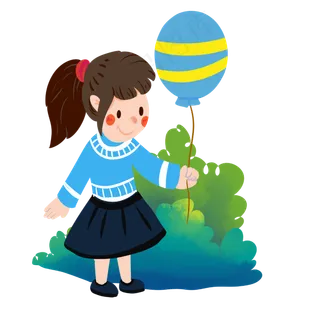 三七女生节开年手拿气球