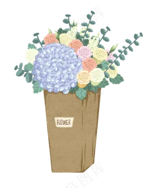 小清新花朵绿植PNG免抠图