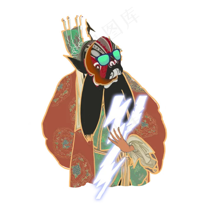 中国风国潮段子搞笑幽默戏曲中国(3500X3500(DPI:300))psd模版下载