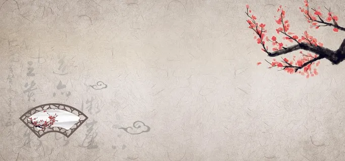 淘宝简约纹中国风淡色海报banner背景