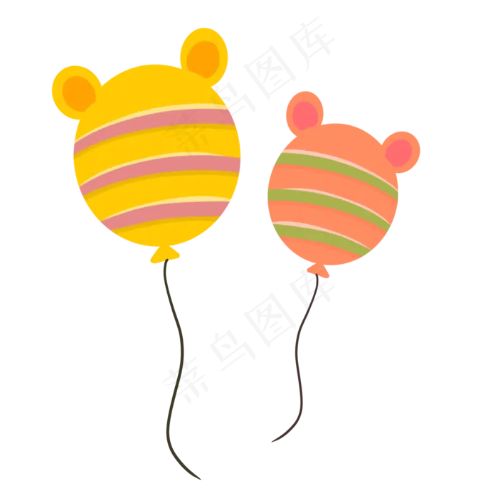 儿童节两个气球(2000X2000(DPI:300))psd模版下载
