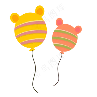 儿童节两个气球