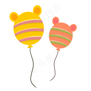 儿童节两个气球